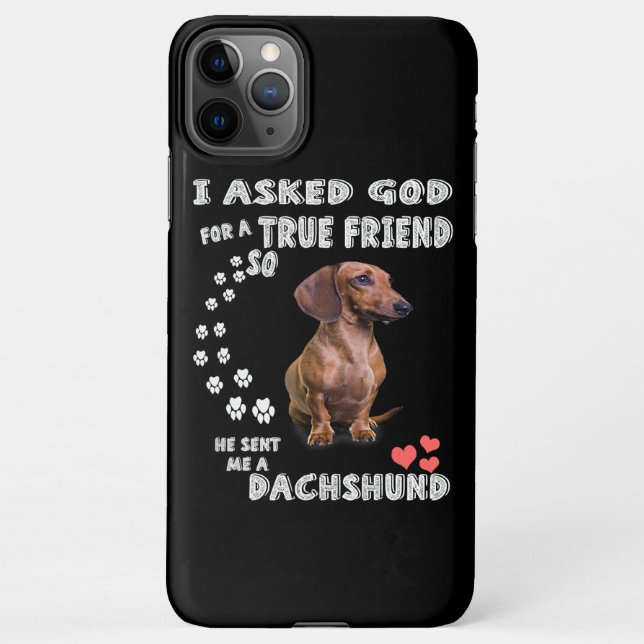 Funda Para iPhone Dachshund Doxie Chica Regalos Dachshund Mom (Reverso)