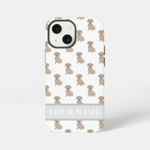 Funda Para iPhone 13 Mini Dachshund rojo liso personalizado