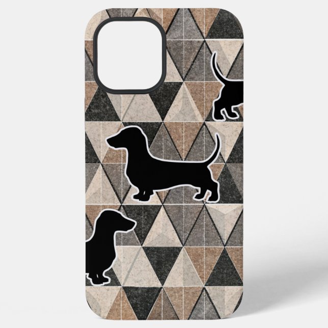 Funda Para iPhone Dachshund Walking (Reverso )