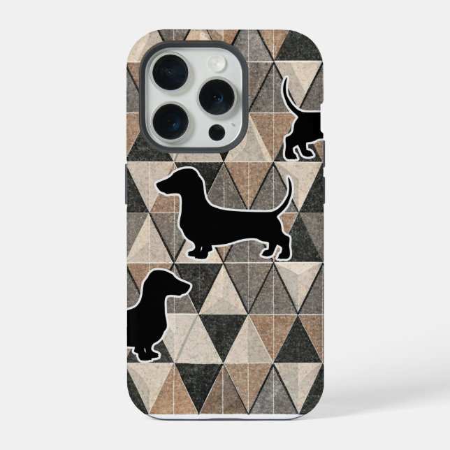 Funda Para iPhone Dachshund Walking (Reverso )