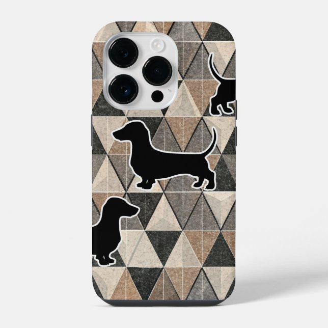 Funda Para iPhone Dachshund Walking (Reverso )