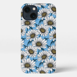 Daisies, flores silvestres en azul