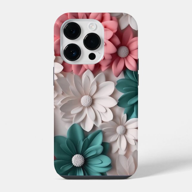 Funda Para iPhone Daisies multicolores 3D (Reverso )