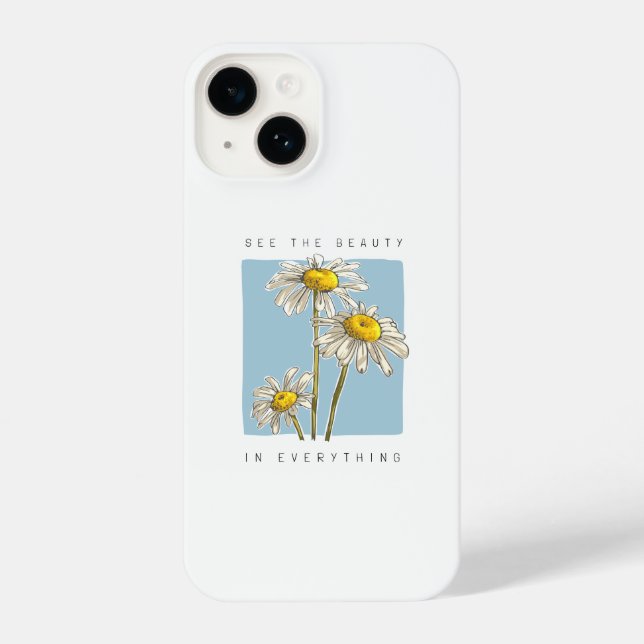 Funda Para iPhone Daisy Flowers Beauty Slogan (Reverso )