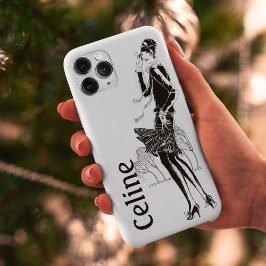 Funda Para iPhone 13 Pro Dama de época en blanco y negro