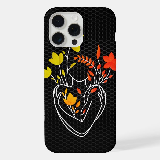 Funda Para iPhone Dama de flores - Edición retro (Reverso )