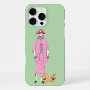 Funda Para iPhone 16 Pro Max Dama de ilustración de moda de los años 1910 y per