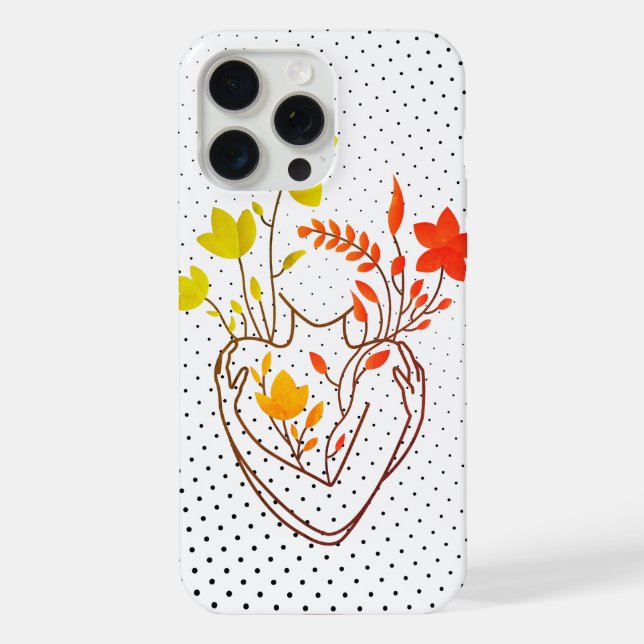 Funda Para iPhone Dama de las Flores - Edición Retro Negra (Reverso )