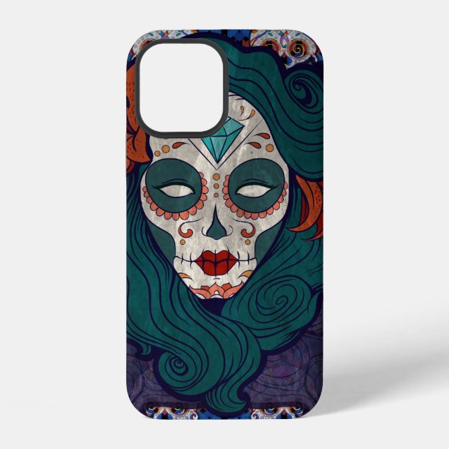 Funda Para iPhone Damas de la Calavera (Reverso )