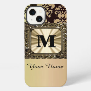 Damasco personalizado negro y dorado