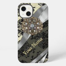 Dámaso negro y crema personalizada