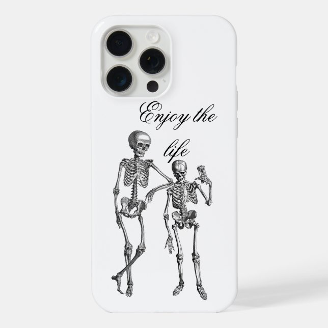 Funda Para iPhone Dancing Skeletons Illustration  (Reverso )