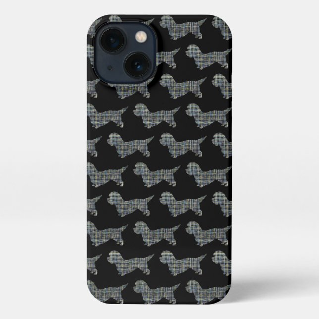 Funda Para iPhone Dandie Dinmont Dog Cute Silhouette Black (Reverso )
