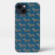 Dandie Dinmont Dog Cute Silhouette Blue