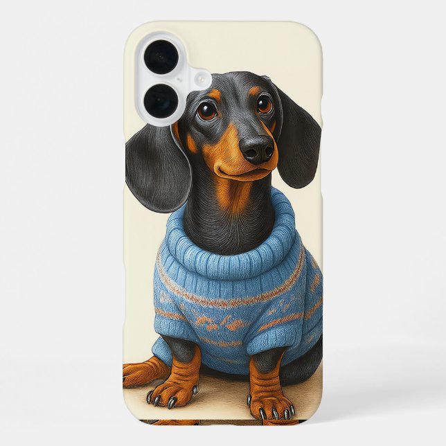 Funda Para iPhone Dapper Dachshund (Reverso )