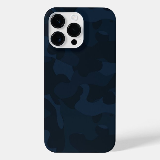 Funda Para iPhone Dark Blue Camo Abstract (Reverso)