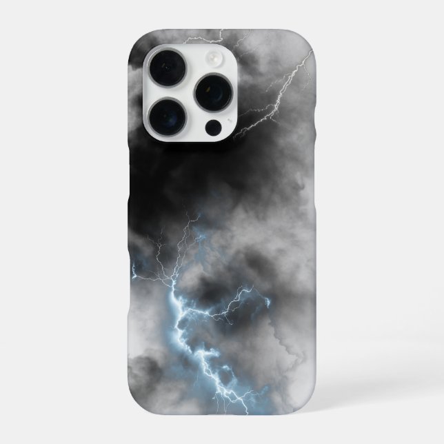 Funda Para iPhone Dark Lightning Aesthetic Phone Case (Reverso)