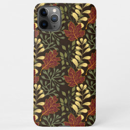 Funda Para iPhone 11Pro Max Dark red maple leaves floral pattern