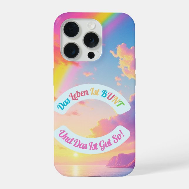 Funda Para iPhone Das Leben ist BUNT (Reverso )