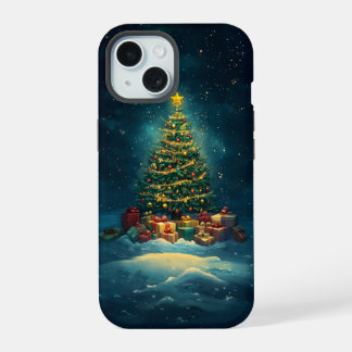 Funda para iPhone de árbol de Navidad caprichoso