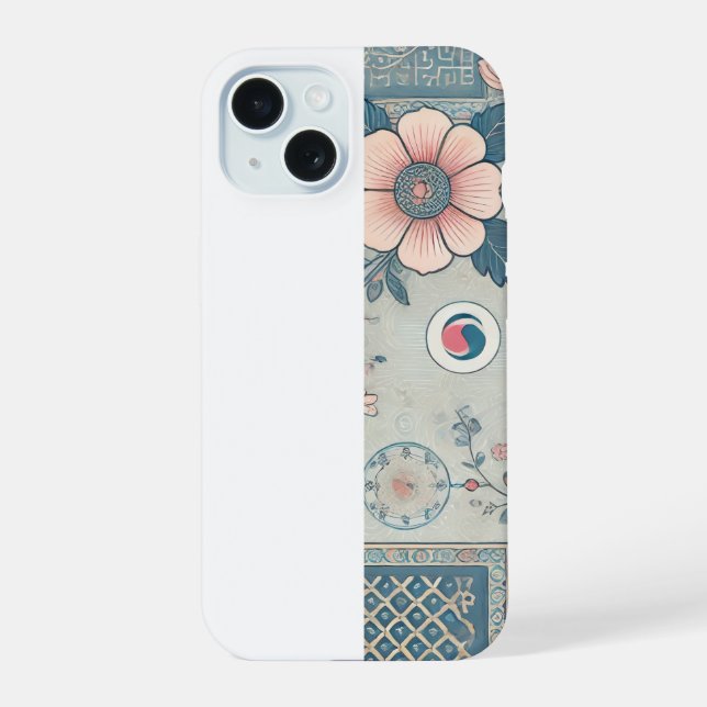 Funda para iPhone de Arte de Flor de Corea (Reverso )
