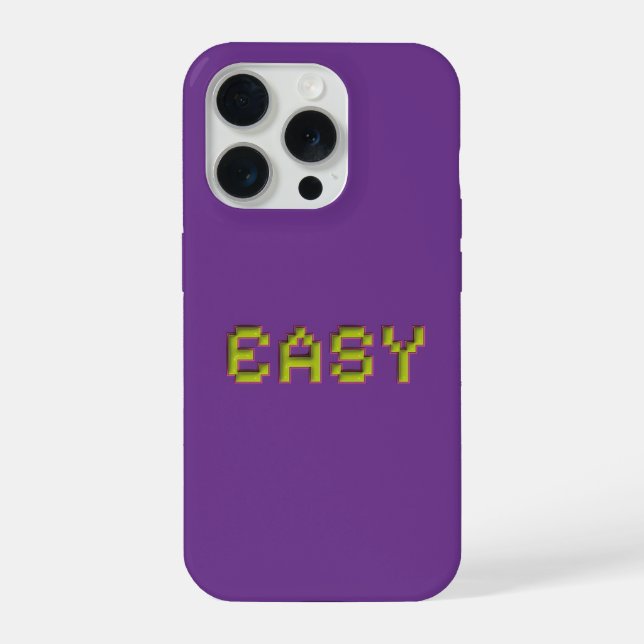 Funda para iPhone de Arte de Píxeles Neon FÁCIL -  (Reverso )