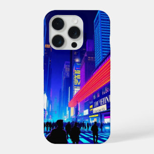 Funda para iPhone de arte pop Ciudad Neón Retro