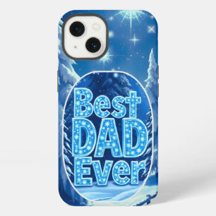 Funda para iPhone de bosque nevado del mejor papá