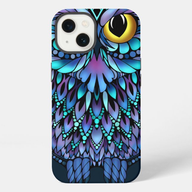 Funda para iphone de Búho Mandala (Reverso )
