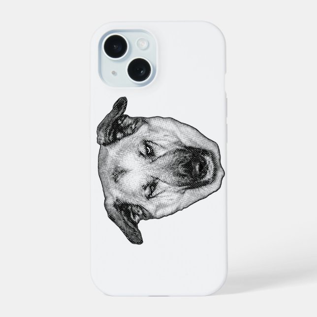 Funda para iPhone de Cabeza de Perro Alegre (Reverso )