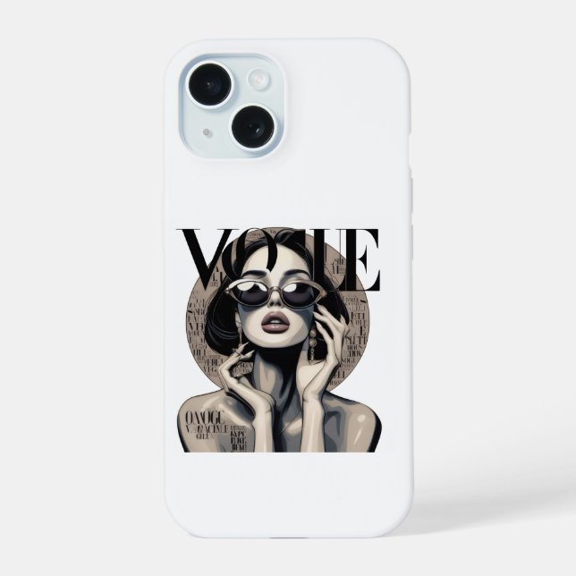 Funda para iPhone de chica con estética Vogue | Mo (Reverso )