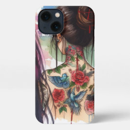 Funda para iPhone de chica con tatuajes