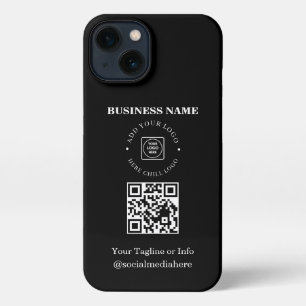 Funda para iphone de código QR de logotipo de nego