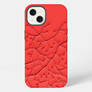 Funda para iPhone de diseño orgánico rojo con text