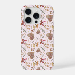 Funda para IPhone de flores vintage y corazones de