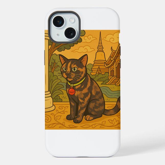 Funda para iPhone de gato Siam hermoso (Reverso )