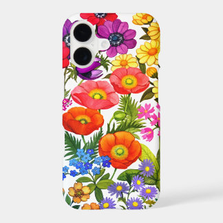 Funda para iPhone de jardín floral acuarela