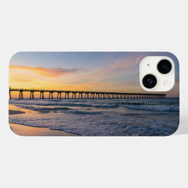 Funda para iPhone de la costa del muelle de Pensac (Reverso  (Horizontal))
