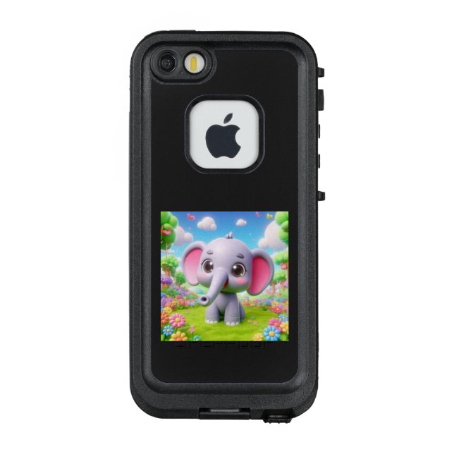 FUNDA PARA iPhone DE LifeProof お花畑の中のゾウさん (Reverso)