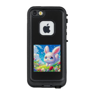 FUNDA FRÄ’ DE LifeProof PARA iPhone SE/5/5s お花畑を跳ねるぴょんこちゃん💛