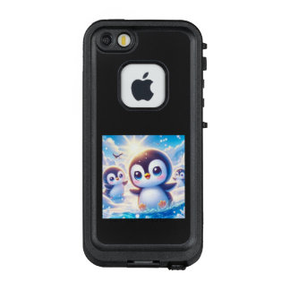 FUNDA FRÄ’ DE LifeProof  PARA iPhone SE/5/5s ペンギン君たちのアイススケート