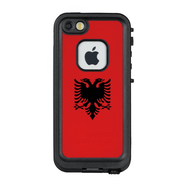 Funda Para iPhone De LifeProof Bandera patriótica albanesa (Reverso)