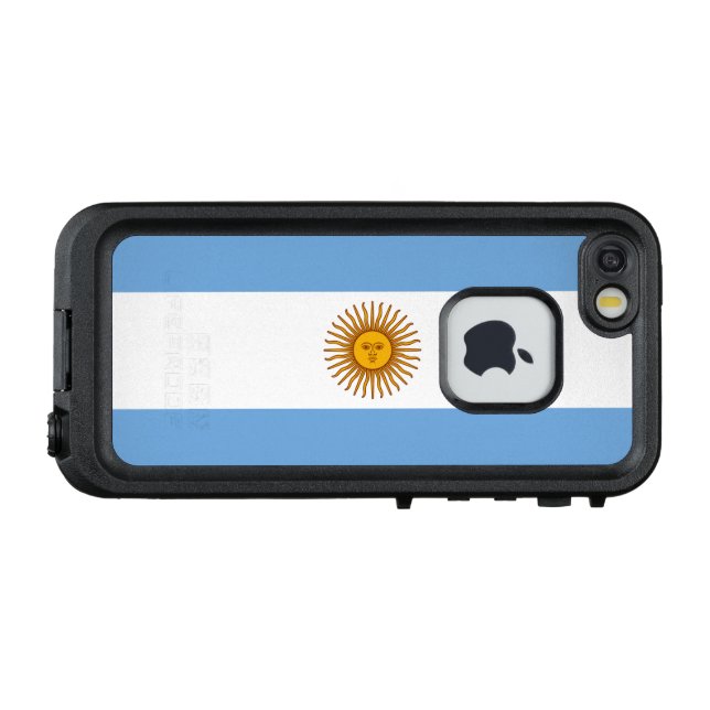 Funda Para iPhone De LifeProof Bandera Patriótica Argentina (Reverso horizontal)