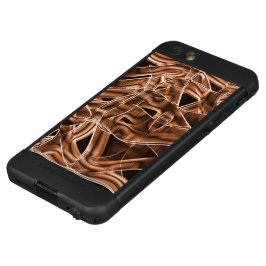 Funda NÜÜD De LifeProof Para iPhone 6s Plus Cintas curvadas, corte marrón con relieve y superp