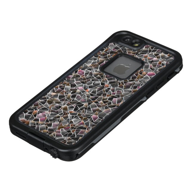 Funda Para iPhone De LifeProof Desagradable de salmón bruto y mosaico irregular g (Parte superior)