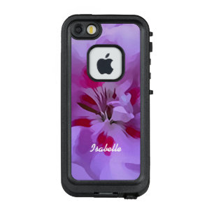 Funda FRÄ’ De LifeProof Para iPhone SE/5/5s Flor de Hibisco Violeta Rosa Personalizada Abstrac