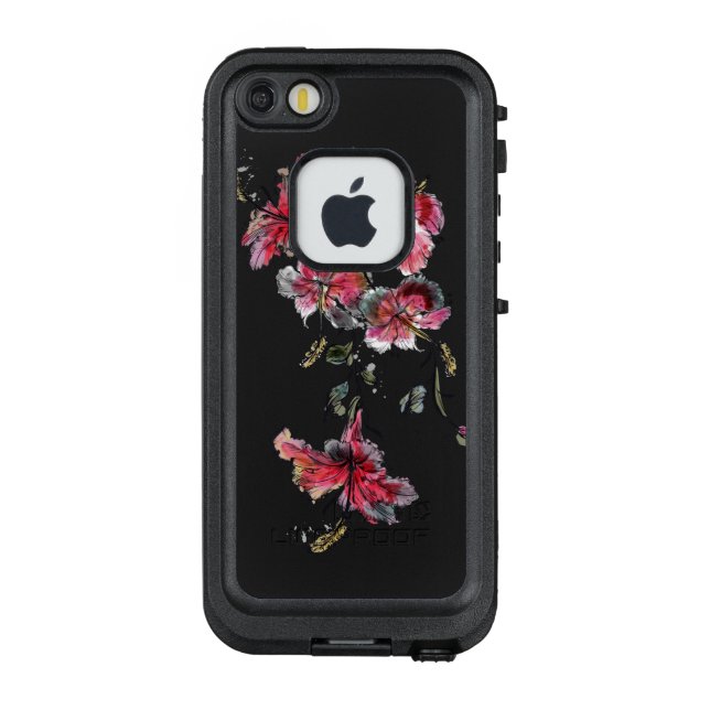 Funda Para iPhone De LifeProof Flores tropicales del hibisco (Reverso)