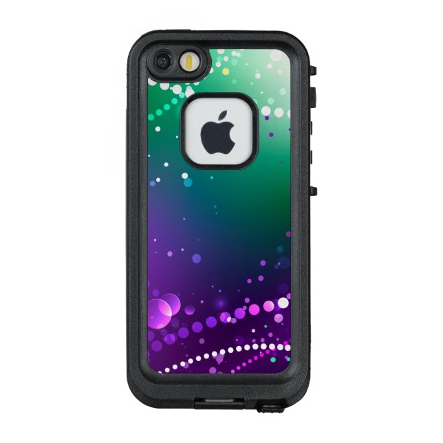 Funda Para iPhone De LifeProof Fondo morado festivo Mardi Gras (Reverso)