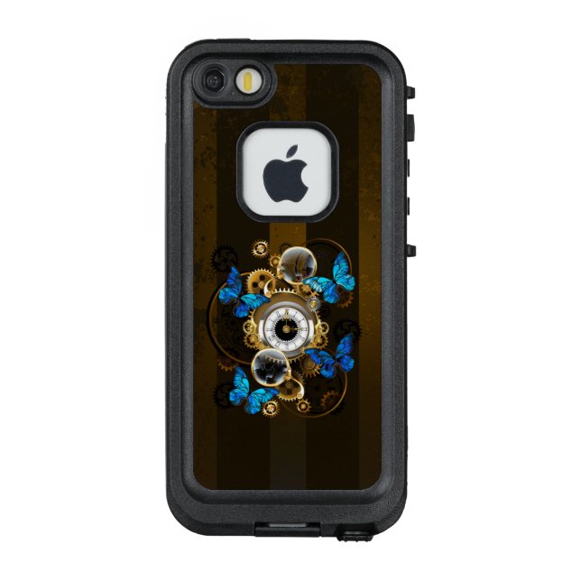 Funda Para iPhone De LifeProof Gases de vapor y mariposas azules (Reverso)