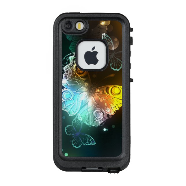 Funda Para iPhone De LifeProof Mariposa luminosa y mariposas nocturnas (Reverso)